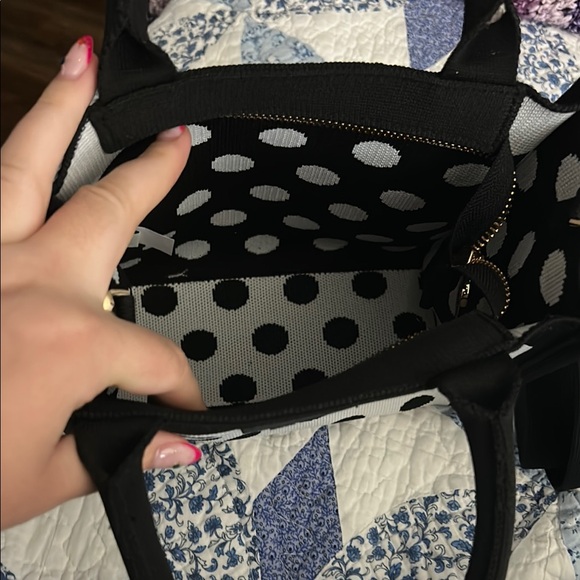 Kate Spade Black and White Polka Dot Tote - Picture 2 of 3